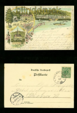 PILLNITZ farb-Litho-AK drei Ansichten 1897 (d6673)