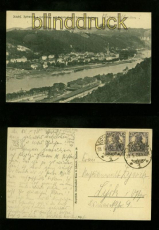 SCHANDAU sw-AK mit Bahnhof und Schrammsteinen 1920 (d6161)