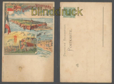 HELGOLAND farb-Litho-AK Gruss aus ..... zwei Ansichten ungebraucht (d7365)