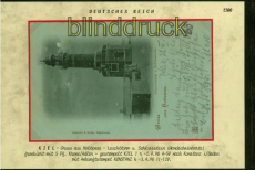 KIEL sw-AK Gruss aus Holtenau Leuchtturm und Schlussstein Mondscheinkarte 1898 (d7429)