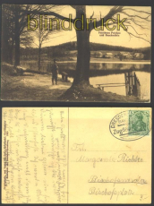 Forsthaus Putzkau und Buschmhle sw-AK Bahnpost (d2459)