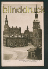 Dresden sw-AK Blick auf die kath. Hofkirche ungebraucht (d5370)