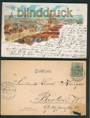 Dresden Litho-AK Blick von der Dreiknigskirche 1901 (d5364)