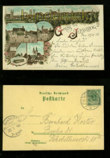 JTERBOG farb-Litho-AK fnf Ansichten 1898 (d6553)