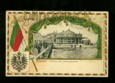 HELGOLAND farb-Prge-AK Kurhaus mit Landungsbrcken ungebraucht (d6685)