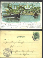 Hamburg farb-AK Schnelldampfer Deutschland Blank(d2410)