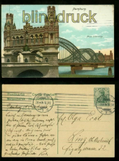 HAMBURG farb-AK Neue Elbbrcke 1905 (d6514)