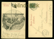 Altona-Ottensen sw-AK Elbschlucht an der Elbe Gustav Harrer 1899 (d6715)