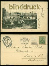 HAMBURG sw-AK Jungfernstieg mit Alster-Pavillon und neue Anlagen 1900 (d6472)