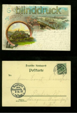 HAMBURG farb-Litho-AK Der Hafen und Blankenese 1897 (d6560)
