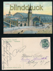 HAMBURG farb-AK Hauptbahnhof 1910 (d7120)