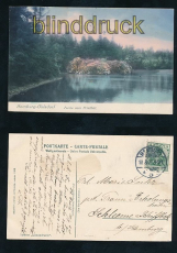 HAMBURG farb-AK Ohlsdorf Partie vom Friedhof 1907 (d7179)