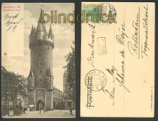 Frankfurt am Main sw-AK Eschenheimer Turm 1904 (d4599)