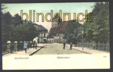 Greifswald farb-AK Mhlenthor ungebraucht  (d2416)