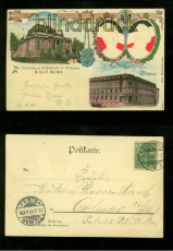 WIESBADEN farb-Prge-AK Erinnerung Festspiele 1900 (d6569)