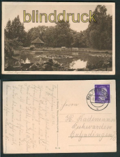 Bad Oeynhausen sw-AK am Goldfischteich 1942 (d5306)