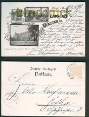 Mnster sw-AK 3 Ansichten 1898 (d5035)