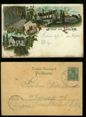 LOCCUM farb-Litho-AK 4 Ansichten Bahnpost 1900 (d5974)