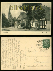 Sulingen sw-Foto-AK Ratskeller Bahnpost 1938 (d5952)
