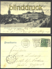 Mannheim sw-AK Paradeplatz mit Planken 1904 (d2327)