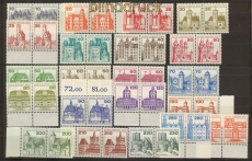 Berlin Mi # 532/677 postfrisch Burgen & Schlsser waagerechte Paare (24034)