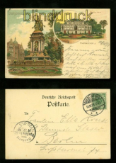 HANNOVER Litho-AK zwei Ansichten 1897 (d6114)