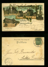 BRAUNSCHWEIG Litho-AK vier Ansichten 1900 (d6128)