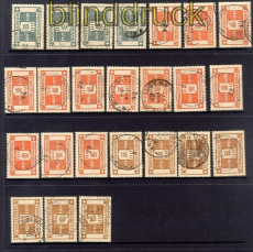 W�rttemberg kl gest. Lot ex Mi # 123/29  (9602)