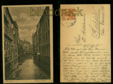 HANNOVER sw-AK Leinepartie 1918 (d6480)