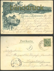 Gruss vom Hohenstaufen sw-AK Barbarossa-Kapelle 1901 (d3678)