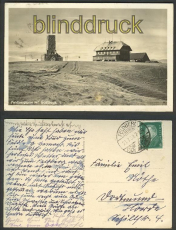 Feldbergturm mit Gasthaus sw-Foto-AK 1930  (d3090)