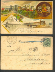 Gruss aus Kehl am Rhein farb-Litho-AK 1904 (d4583)