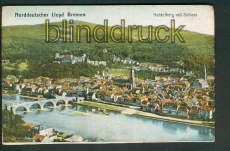 Heidelberg mit Schloss farb-AK Zudruck noorddt. Lloyd (d4867)
