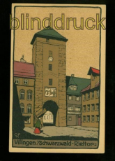 VILLINGEN im Schwarzwald farb-AK Riettor ungebraucht (d6526)