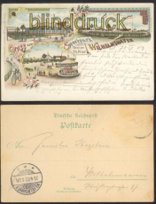 WILHELMSHAVEN farb-Litho-AK Gruss vom Sportpark 1903 (d0197)
