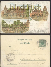 HANNOVER farb-Litho-AK Gru vom Dhrner Thurm 1900 (d0188)