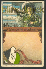 Meppen farb-AK Abiturienta Meppensis 1907 (d3595)