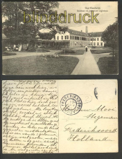 Bad Bentheim sw-AK Badehaus mit dem neuen Logierhaus ungebraucht (d3812)