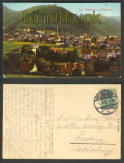 Bad Harzburg farb-AK mit Burgberg 1912 (d4198)