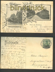 Gruss aus Neuenburg sw-AK Bahnhofstrasse + Urwaldstr. 1910 (d3710)