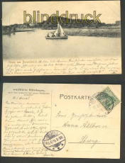 Gruss aus Bersenbrck sw-AK See mit Boot 1906 (d3712)