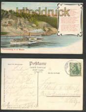Frstenberg an der Weser farb-AK 1908 (d4356)