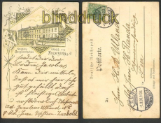 Nienburg farb-Litho-AK knigliche Baugewerksschule 1899  (d4377)