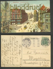 Hannover farb-AK Georgstrasse + Steintor 1912 (d4525)