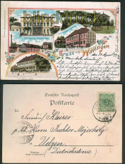 Witttingen farb-Litho-AK 5 Ansichten 1899 (d4714)