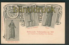 Ostfriesische Volkstrachten sw-AK 3 Anischten ungebraucht (d4941)