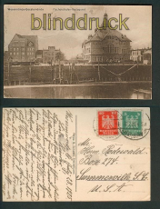 Wesermnde-Geestemnde sw-AK Fischereihafen Restaurant 1925 (d5025)