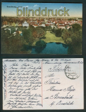 Braunschweig farb-AK Totalansicht 1917 (d5075)