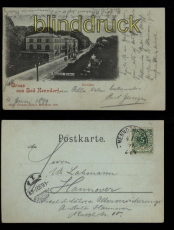 Bad Nenndorf sw-AK Gru aus ... Kurhaus 1899 (d5651)