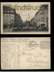 Hannover sw-AK Bahnhofstrasse Feldpost 1916 (d5642)
